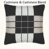 Pillow Case Luxury H Cashmere Pillowcase 4545CM Crochet Soft Wool Warm Plaid Sofa Bed Fleece Knitted Striped Geometric Cushion De1366603