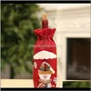 Christmas Decorations Festive Party Supplies Home & Gardenchristmas Champagne Set Red Wine Bottle Bag Table Decoration Old Man Snowman Elk Op