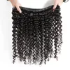 Bobbi Collection 50g/pc 4/6 Bundles with Closure Natural Dark Brown Jerry Curly Short Bob Style Brazilian Non-Remy Human Hair