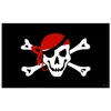 NewFactory Direct 100% Polyester 90 * 150 cm Jolly GoGer Flags en Banners Schedel Bone Red Bandanna Skull Crossbones Piraat Vlag EWD5725