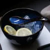 Spoons 2PS Japanese Style Blue Kiln Spoon Rice Soup Glaze Color Dessert Tableware