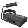 Zapalniczka papierosowa Adapter 180 W ładowarka samochodowa 12V 24 V 3-gączkowe samochody zasilanie DC Rozdzielacz wylotowy z 3 portami USB 1 Port typu-C218m