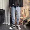 Erkekler Jeans Denim Artı Boyutu 3XL Gevşek Baskılı Paket Çok Cepler Katı Kore Moda Eğlence Hip-Hop Erkek Pantolon Ins Yeni Chic X0621