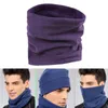 Noir 4 en 1 hiver unisexe femmes hommes chaud écharpe thermique Snood cou plus chaud masque facial bonnet chapeaux porter col