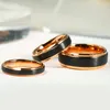 Classic Wedding Tungsten Rings Anniversary For Couples Unisex Dating Rose Gold And Black Accessories Men 8mm/6mm/4 220216