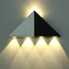 Wall Lamps Aluminum With Black 5w Triangle Led Lamp AC85-265V Modern Home Lighting Indoor Party Ball Disco Light Fixtures