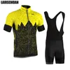 Racing Sets Larschdan Cykel Kläder Mäns Cykling Utrustning Mountain Bike Kläder MTB Klänning Cykel Uniform Jersey Kit 2021