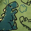 Beter Harajuku Mannen Vrouwen Trui Pullover Streetwear Dinosaurus Patroon Winter Gebreide Trui Hip Hop Casual Losse Tops Groen 211109