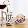 Şişe Açacağı Parlak Gümüş Çinko Alaşım Tirbuşon Şarap Açacakları Yüksek Dereceli Şarap Açacağı Promosyon Mutfak Aletleri JJA241