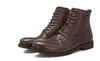 Горячая зима ручной работы коричневые мужские ботинки круглые носки Мартин сапоги натуральные кожаные кружевы ретро ботильоны для мужчин