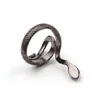 Punk Snake Ring for Men Women Exaggerated Antique Silver Color Fashion Personality Stereoscopic Opening Adjustable Rings