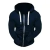 Heren Hoodies Sweatshirts Nibesser 2021 Rits Hoodie Mannen Mode Sweatshirt Effen Kleur Mens Hoody Comfortabel