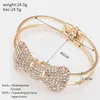 Brazaletes Chapado en plata Pulseiras Pulsera Color oro Cristal Rhinestone Mariposa Espiral Brazalete Pulsera para mujeres B051 Q0719