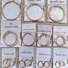 22Pairs/lot Gold & Silver Mix Classic Circle Hoop Earrings For Women Stainless Steel Huggie Earring Wedding Jewelry Party Gift SIZES ASSORTED 6CM-1.5CM