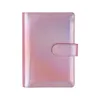 A6 PU Couro Notebook Binder Cobertura Laser Folha Solta Bloco de Notas De Bloco de Notas Com Fecho Magnético Fechar Office School Material