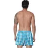 4pcs / lot Plaid Qualité Sexy Hommes Sous-vêtements Boxers Coton Culotte Cockcon Cueca Boxer Mâle Sous-vêtements Shorts Trunk Marque 210518