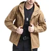 Chaquetas militares de piel de tiburón para hombre