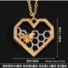 Mode amour mignon miel abeille pendentif collier bijoux créatif insecte pêche coeur chandail chaîne en gros cadeau colliers Heal22