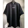 Streetwear 힙합 특대 Vetements 반팔 티 빅 태그 패치 VTM 티셔츠 자수 블랙 화이트 레드 Vetements T 셔츠 H1218