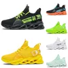 Newest Non-Brand men women running shoes black white green volt Lemon yellow orange Breathable mens fashion trainers outdoor sports sneakers