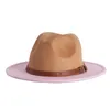 Fedoras Female Felt Hat Girls Fedora Hats For Women Wide Brim Cap Woman Jazz Panama Caps 2022 Autumn Winter Wholesale