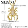 Hip Hop Iced Out Scorpion Animal Mens Pendant Necklaces with Stainless Steel Rope Chain Jewelry