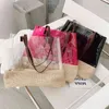 Sacos de compras Senhoras Moda de Luxo Tecido Tecido Jelly Beach Tote Bolsa de Bolsa de Grande Viagem Ombro Bolsa Bolsa Bolsa 220309