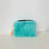 Peluche contraste couleur porte-monnaie femmes carré portefeuille mignon pochette zéro fermeture éclair carte sac à main filles coréennes Mini sac de rangement cosmétique