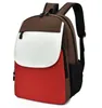 Bolsas escolares blancas en blanco para niños, sublimación de 20L, Oxford, gran capacidad, impermeable, transpirable, con solapa, mochila