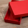 Boîtes d'emballage en papier Kraft rouge/noir 16cm x 9cm x 3cm, coffrets cadeaux de mariage, boîtes d'emballage de chaussettes en soie naturelle