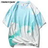 Heren Hip Hop Polyester T-shirt Sneldrogende Bkue Sky Clouds Print T-shirt Zomer Korte Mouw Harajuku Katoenen Tshirt Tops 210601