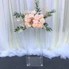 Akrylowe Clear Square Ślubne Cotnik Cylindry Pilar Kryształ Centerpiece Kwiat Stojak na Wedding Party Senyu501