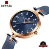 Reward Fashion Women Wristwatch Girls Timepiece Alloy Quartz Watches for Luxury Mesh Steel Waterproof Ladies Wrist Watch 210616
