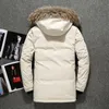 Parkas en duvet pour hommes garder au chaud -30 degrés canard blanc veste d'hiver hommes coupe-vent à capuche col en fourrure épaissir manteau mâle taille S-3XL Stra22