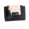 Portafogli da donna alla moda Portafoglio corto con nappe per donna Mini portamonete Pochette da donna Portafoglio piccolo Porta carte in pelle PU femminile