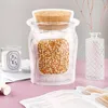 Voedselopslag rits zakken geurbewoof herbruikbare Mason jar lock stand up tas fles vorm plastic kwaliteit tassen geschenken