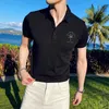 Summer Polo Shirt dla mężczyzn Dorywczo Slim Business Polo Streetwear Koszulki socjalne Solid Color Lapel Polos Para Hombre Mężczyźni Odzież 210527