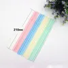 100Pcs 21cm Colorful Disposable Plastic Curved Drinking Straws Wedding Birthday Party Bar Drink Accessories w-00866