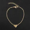 2021 Charming Heart Bracelet&Bangles For Women Girls Gold Silver Color Metal Bracelets Statement Jewelry Wholesale gifts
