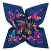 Designer carré Accessoires Foulards 130 * 130 cm Marque de luxe Sergé Soie Femmes Bandana Carré Foulard Floral Foulards Foulards Pour Dames Châles De Mode Echarps