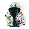 아기 가을 옷 긴 소매 만화 양털 재킷 2T-6T 어린이 겨울 따뜻한 탑스 소년 소녀 스웨터 복장 210529