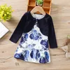 Girl's Dresses Prowow Baby Girls Winter Clothes Knitted Print Sweater Coat Knit Dress Two-piece Outfits Casual Autumn Kids Toddler Clothing