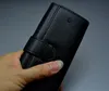 Роскошный черный кожаный карандашный чехол высокого качества двойной держатель ручки канцтовары офисные школьные принадлежности ручки сумка в качестве подарка