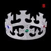 Gold Silvery Crown King Queen Princess Prince Tiara Costume Accessory for Adult Kids Party Favors