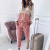 Conjunto Moletom Feminino Lounge Wear Tracksuit Kvinnor Plus Storlek Tvådelade Byxor Ställer Jogging Vetement Loose Suits 211105