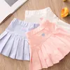 Summer Fashion 3 4 6 8 9 10 12 Years Cotton School Children Clothing Dance Training For Lovey Baby Girls Skirt With Shorts 220301