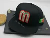 Klaar Voorraad Mexico Fitted Caps Letter M Hiphop Maat Hoeden Baseball Caps Volwassen Platte Piek Voor Mannen Vrouwen Volledig Gesloten1789030