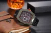 2020 Top Luxury Men Watch Big Dial Mens Chronograph Skull Classic Męskie zegarki sportowe dla mężczyzn Moda Wristwatches Relogio Masculino