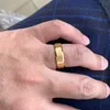Anneaux de mariage 6 mm en or carbure de tungstène pour les hommes fiançailles