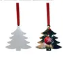 Sublimation Blanks Christmas Ornament Double-Sided Xmas Tree Pendant Multi Shape Aluminum Plate Metal Hanging Tag Holidays Decoration Craft DHL Ship FY4942